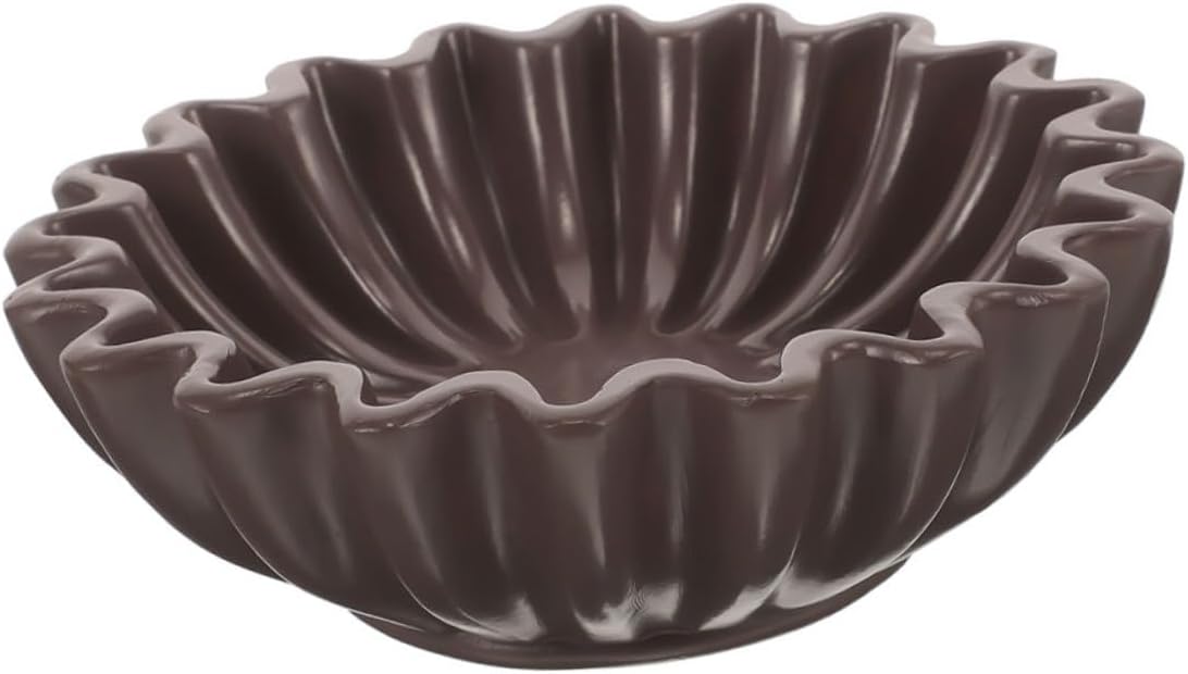 Decorative Black 10-inch Decorative Bowl with Leaf Edge Groove Multipurpose Storage Bowl for Living Room Jewelry Holder Candy Dish Table Centerpiece