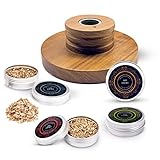 Aim Smoke Large Cocktail Smoker Kit - Chimney style Smoker with four large containers of Apple, Cinn