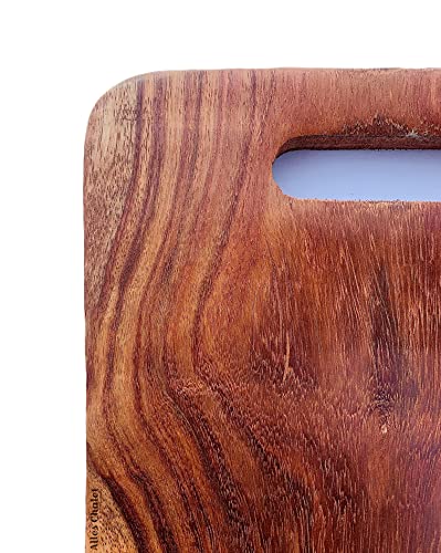Image of The Artist Cottage Wooden Chopping, Cutting, Slicing Board for Kitchen | Single Piece Rosewood (Sheesham) Reversible Standard, Eco-Friendly & Hygienic - Small, Style-2 (Natural Finish, 12 x 8 inches)