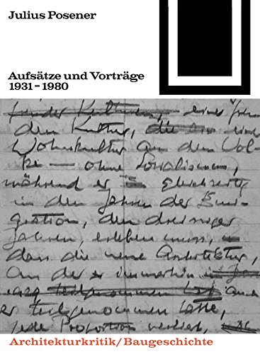 Aufsätze und Vorträge 1931-1980 pour comprendre la théorie architecturale