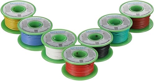Vista 27 de Bntechgo 18 alambres de silicona suave y flexible, silicona resistente a altas temperaturas, altamente eficiente 18 AWG calibre, 150 hilos