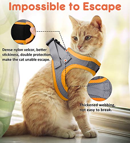 FAYOGOO Cat Harness and Lead Set Non Escape Secure Kitten Outdoor Walking with Leash - Image 4