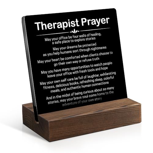 Juoqg Christian Therapist Prayer Plaque - Funny &...