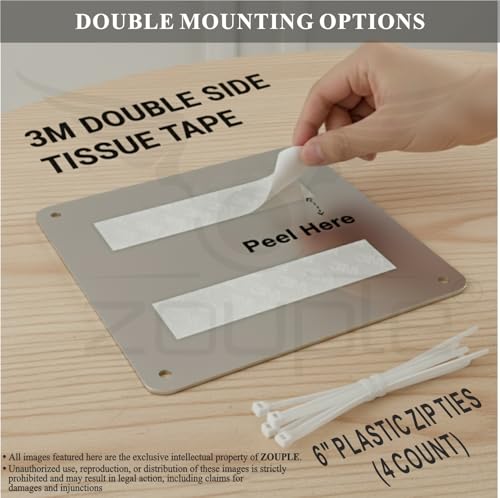 Image of Rerack Your Dumbell Sign, 6x6 Inch, Durable Steel, Self-Adhesive
