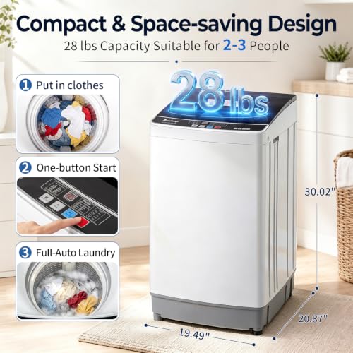 Image of Winado 28LBS Full Automatic Portable Washing Machine with Drain Pump