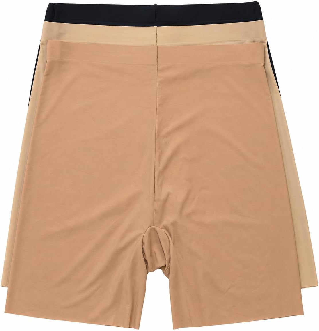 Skinnygirl Tummy & Thigh Slimmer Laser Shaping Shorts, 86% Nylon 14% Spandex, Flat Edge, 3 Pack