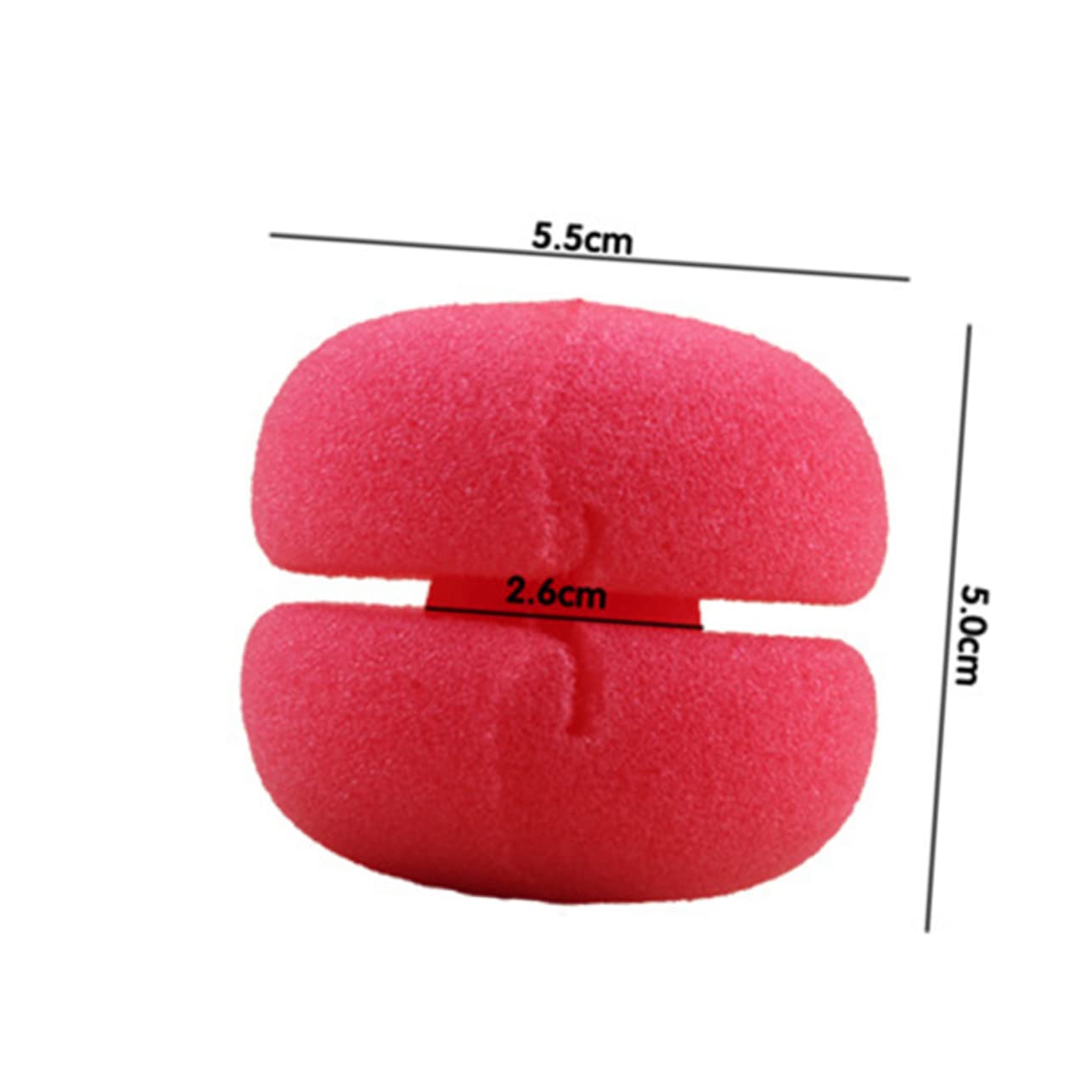 Ipetboom 4 Sets Hair Curler Sponge Balls for Women Creative DIY Mushroom Hair Styling Tool Lightweight and Easy to Use Hairdressing Sponge Rollers Red Yellow