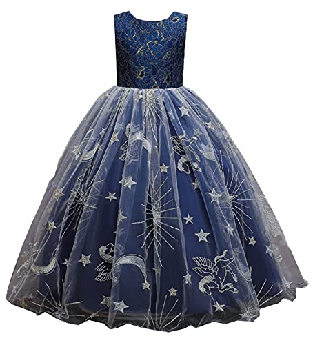 Betusline Girls Sleeveless Princess Formal Gowns Dress, 4-13 Years