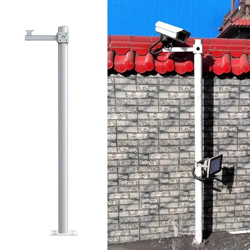 Support universel caméra surveillance extérieur vertical 2m de haut en acier anti-corrosion