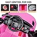 TOBBI 12V Kids Ride On Car, Licensed Land Rover VELAR Electric Toy Car for Kids Ages 3-8 with 2.4GHz Remote Control, 2 Motors, 3 Speeds, Spring Suspension, LED Lights, Music and Bluetooth, Pink