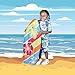 U. S. Toy Inflatable Surfboard Luau Decoration Theme Beach Pool Toy, Beach, Tropical, Hawaiian Party Decor, Inflatable Backyard Pool Toy, 3 Ft. Long, 1-Pack, 3 Years & Older