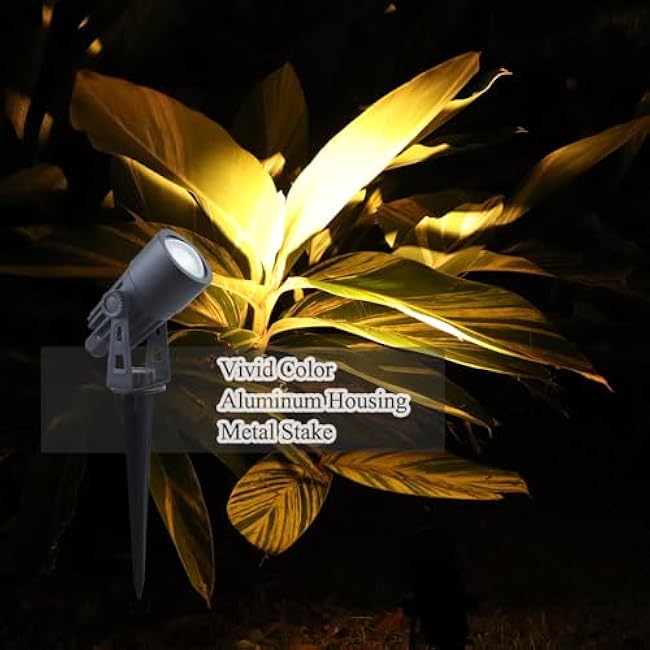 Landscape Spotlights Mini MR11 LED Spotlight Outdoor Low Voltage Landscape Lights 12V 24V, 2W 200lm Replaceable MR11 LED Bulb, Warm White 2700K 2-Count (1 1/4 Short Head)