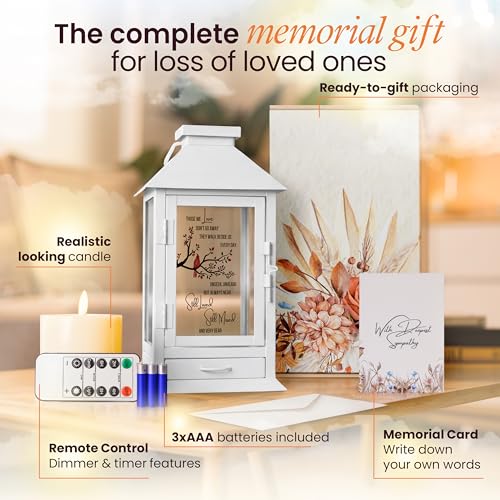 Memorial Lantern with Photo Frame & Keepsake Drawer | Ready-to-Gift Box - Image 3