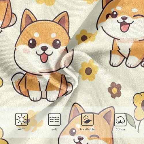 Cute Cartoon Dogs Yellow Toddler Underwear Girls, Girls Cotton Underwear, 2T–8 Years3