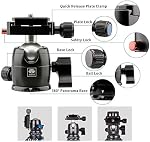 SIRUI AM-223 Camera Tripod Carbon Fiber Mini Travel Tripod Compact Desktop Tripod with 360° B-00K Ball Head, Arca Swiss Quick Release Plate, Loads up 10KG