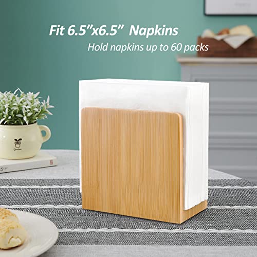 MOLEDINO Bamboo Paper Napkin Holders Stand for Tables,Small Wooden Tissue Napkin Holder Outdoor for Kitchen,Rusitic Vertical Napkin Dispenser Outside for Cocktail Bar Dinner Tabletop Cafe - Cosy Home Interiors MOLEDINO Bamboo Paper Napkin Holders Stand for Tables,Small Wooden Tissue Napkin Holder Outdoor for Kitchen,Rusitic Vertical Napkin Dispenser Outside for Cocktail Bar Dinner Tabletop Cafe - Image 2