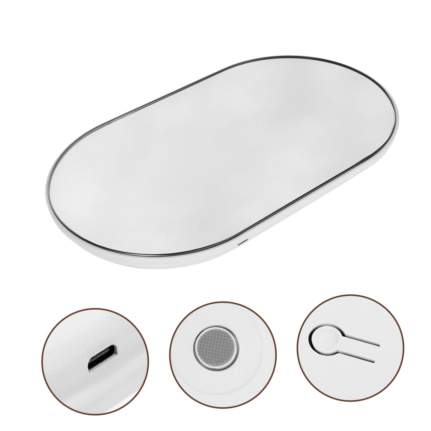 Báscula Digital Para Personas Portátil 26x15 Cm Recargable Báscula De Viaje Electrónica Para Pesar Grasa Corporal y Peso Corporal Uso Doméstico Femenina