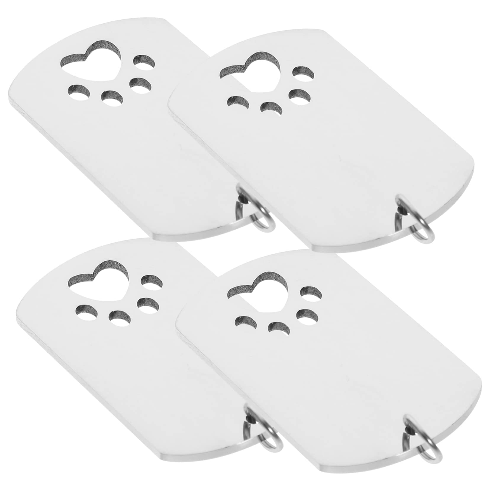 FRCOLOR 20pièces Étiquettes Identification Acier Forme De Patte Pour Chiens Et Médaille Personnalisable Pour Animaux De Compagnie Plaques à Graver