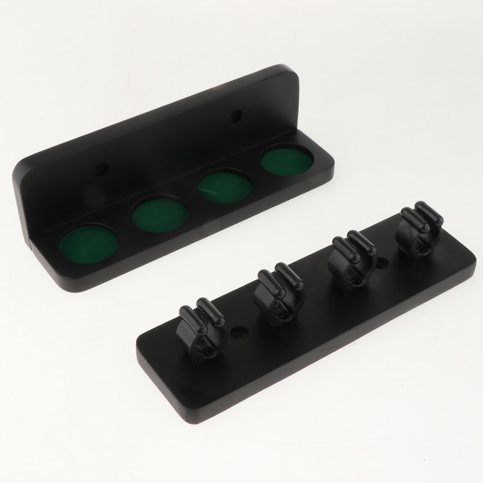 Pool Queue Rack Wandmontiert Holz Billiard Queue Ständer Halter Kompakt mit Vier Halterungen für Heimspielzimmer Und Billardraum