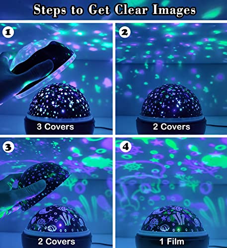 Moredig Led Projektor Sternenhimmel, 360° Drehbar Nachtlicht Baby Kinder Nachtlicht Sternenhimmel für Kinderzimmer Schlafzimmer Neugeborenes zum Geburtstag - Schwarz - Image 3