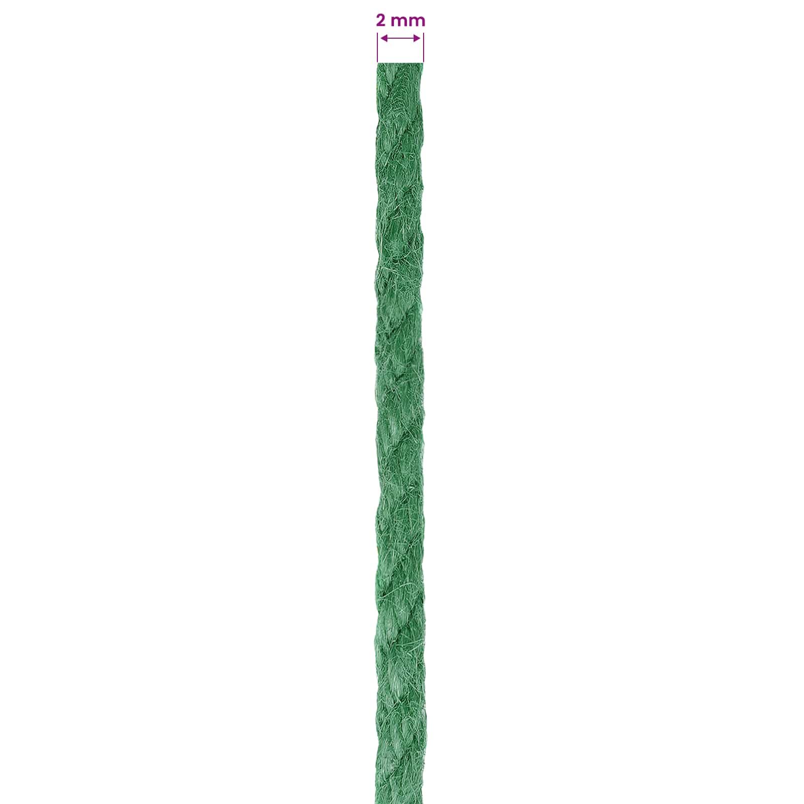 Juteseil Grün 100% Tossa Jute 3-lagig 10er Pack