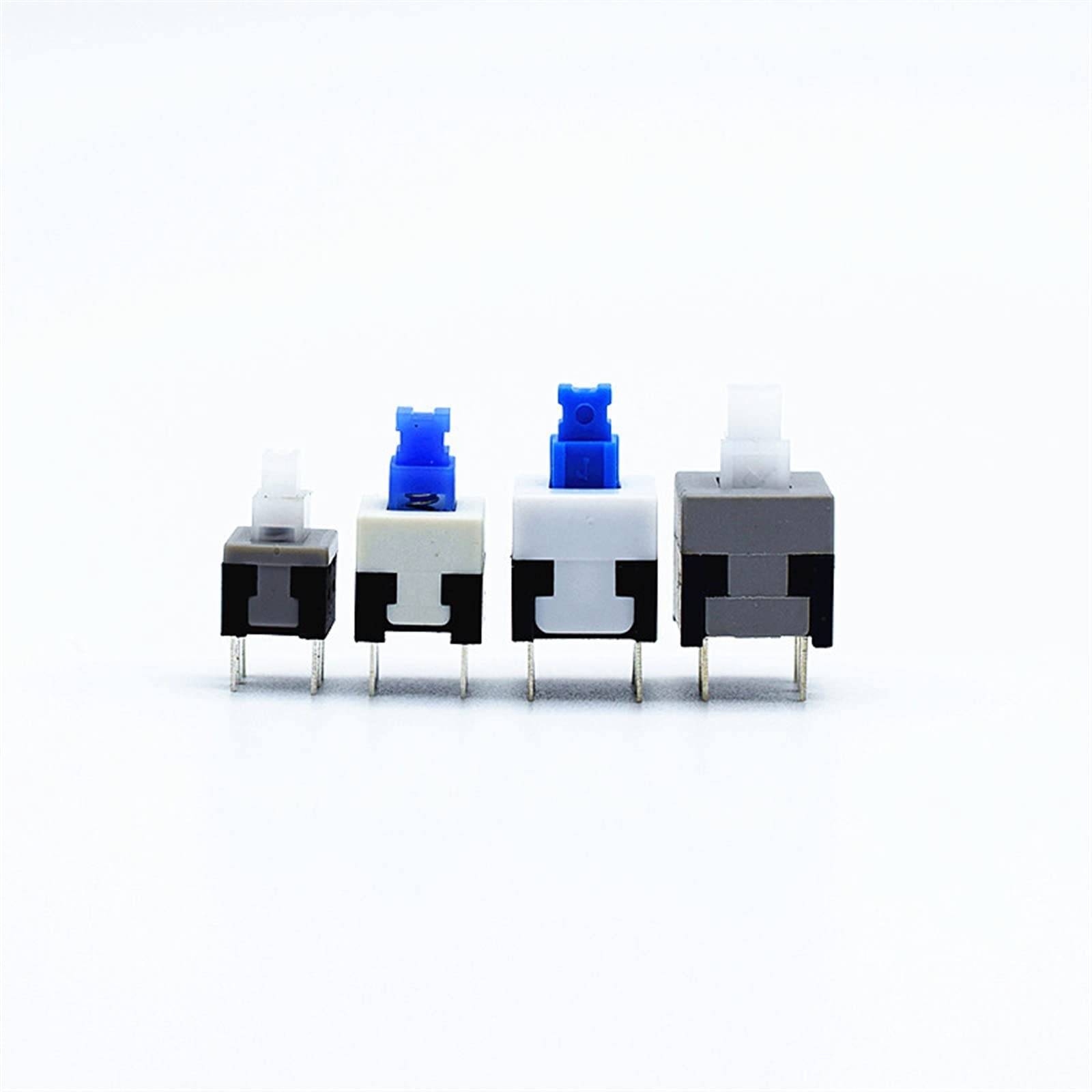 interruttore elettronico 10pcs 5.8 * 5.8 7 * 7 8 * 8 8.5 * 8.5mm Autobloccante Sblocca Push Tactile Power Micro Switch Kit 6 Pin Interruttori a pulsante a scatto