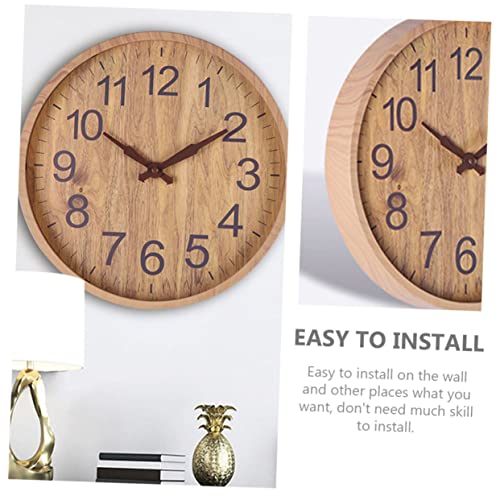 Horloge murale bois imitation au design épuré et mécanisme sans bruit - 6