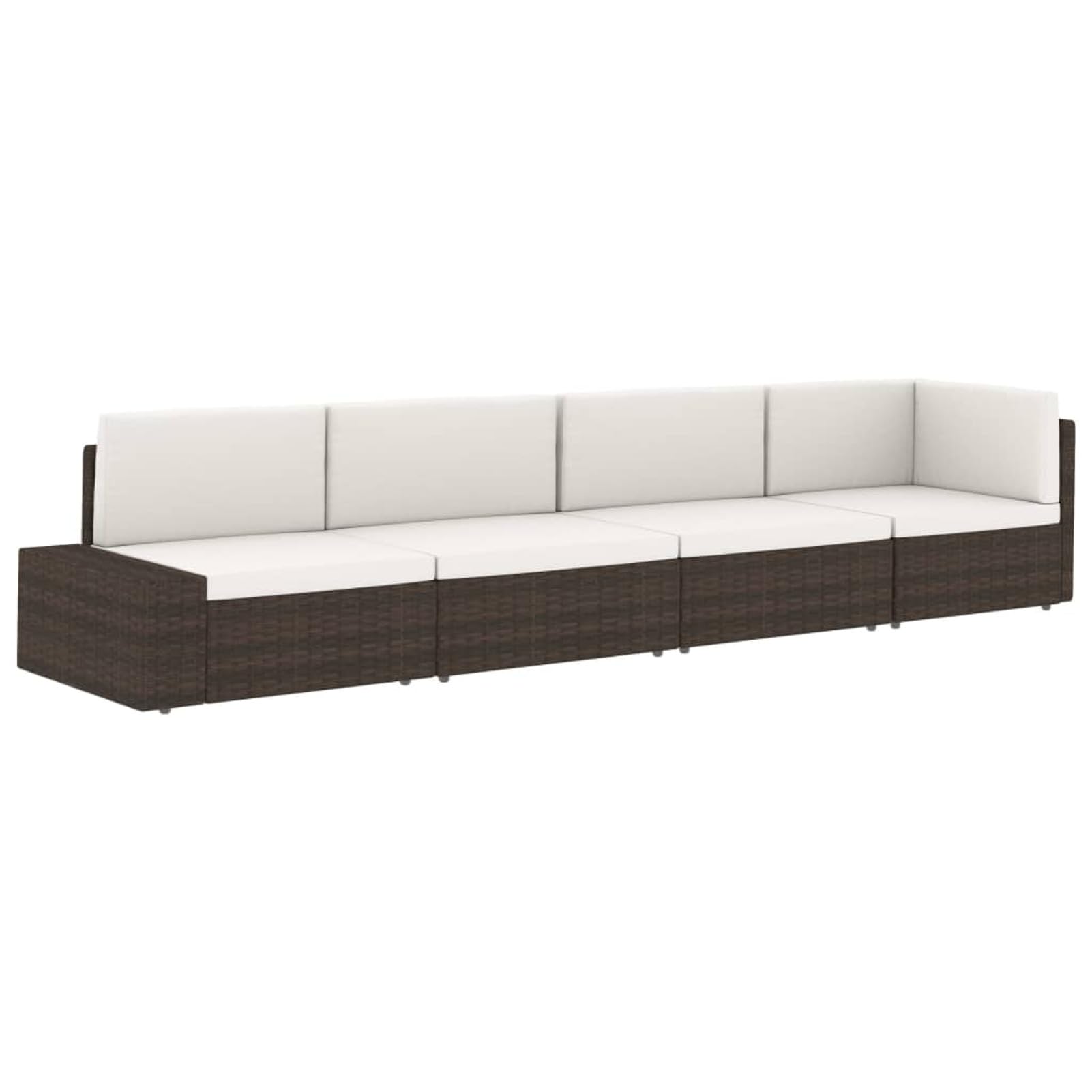 Gecheer Set Divani Modulari da Giardino per Esterno 2 Posti in Polyrattan Marrone,Divano 2 Posti da Giardino Esterno,Salotto da Giardino,da Esterno,Divano Modulare,Divano in Polyrattan
