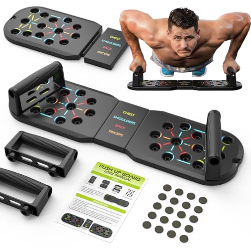 JLoibao Push Up Board Fitness, Workout Home Gym Equipment, 20 in 1 Exercise Pushup Bar Handles for...