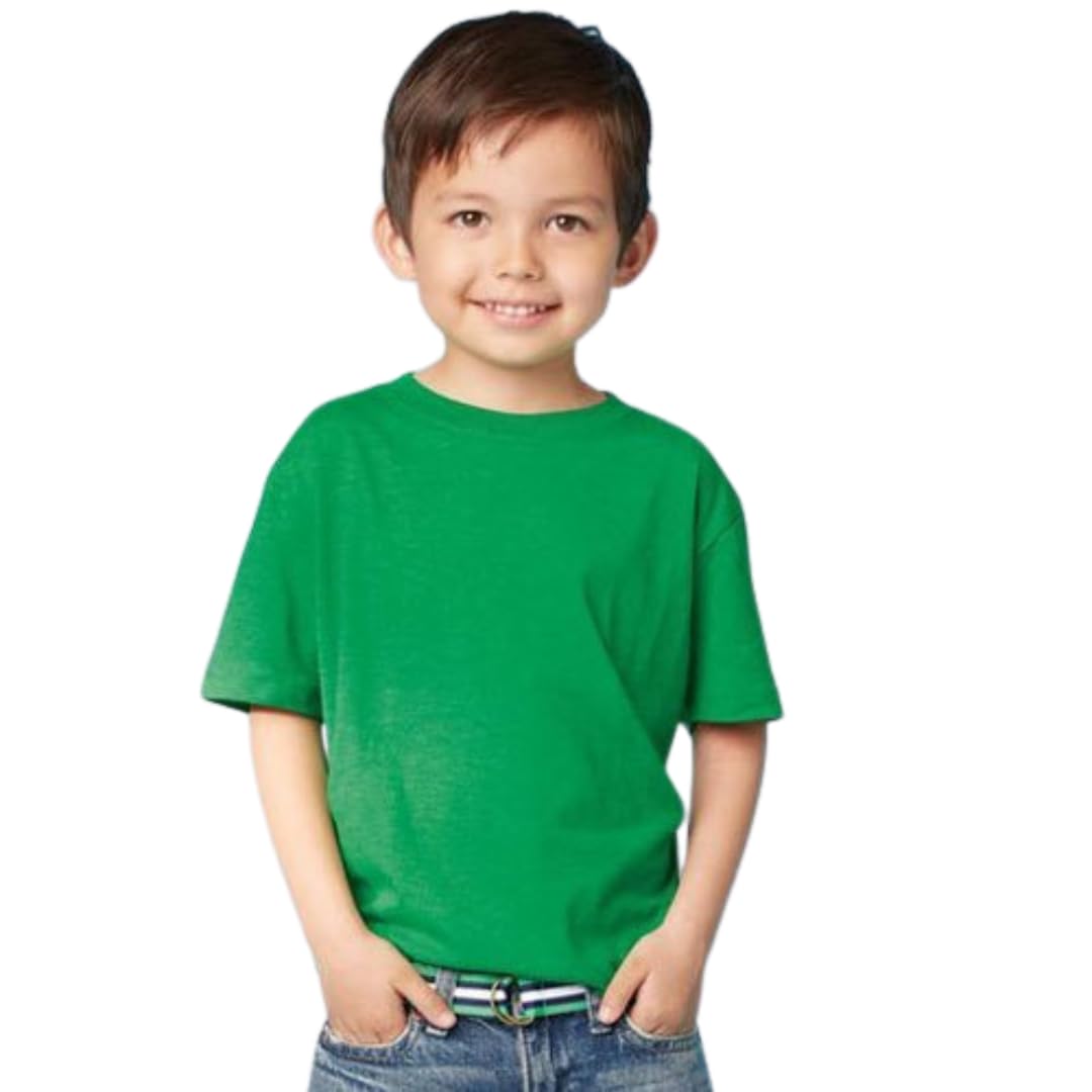 Kids Round Neck Boys Tshirt | Short Sleeves | Natural Organic 100% Cotton Soft Comfortable Fabric | School Plain Color Original Branded Half Sleeve | T-Shirt for Boy Kid | Sleepwear Everyday Casual