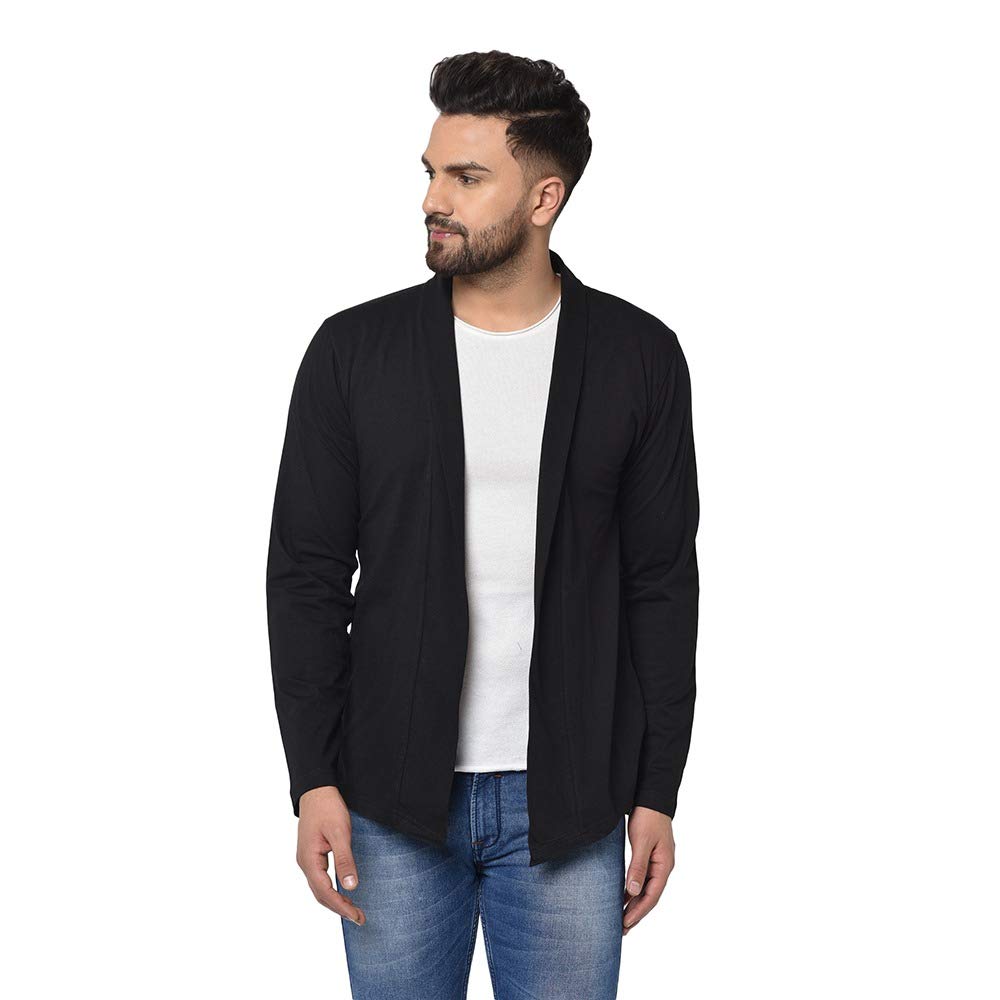 GlitoMen's Black Shrug/Cardigan's for Men's