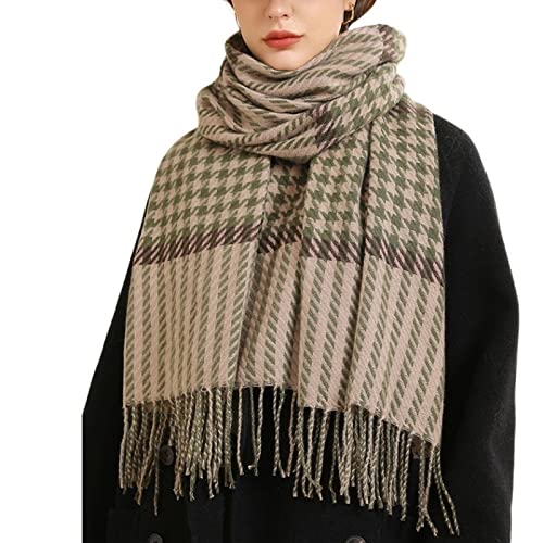 Sciarpa Scialle Donne Tartan Sciarpa Sciarpa Plaid Scialle involucro lungo nappa femminile Foulard casual caldo silenziatore moda moda lunga stola for le donne regalo Stola Elegante