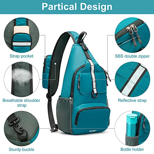 G4Free Packable Sling Backpack, Small Crossbody Sling Bag Travel Hiking Daypack Casual Foldable Shoulder Chest Bag4
