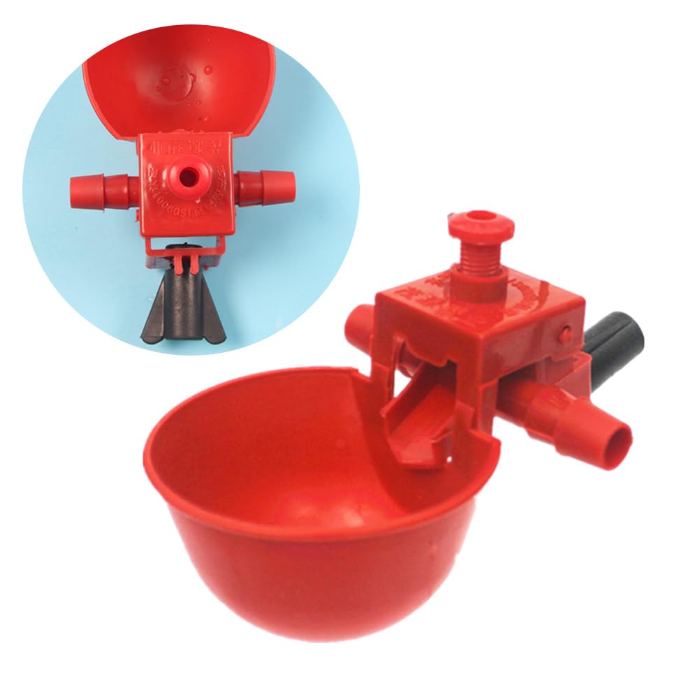 VANZACK Lot de 40 mangeoires pour volaille - Système d'arrosage pour caille - Tasses à eau - Abreuvoir pour pigeons - Pour volaille - Abreuvoir d'oiseaux - Rouge