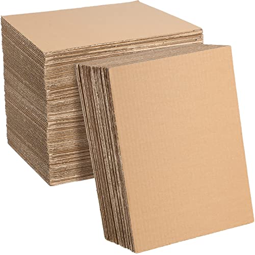 Image of 50 Pack Corrugated Cardboard Sheets Flat Hard Cardboard Inserts Back to School Classroom Supplies Flat Squares Separators for Shipping, Mailing, Packing, Art Projects, DIY Crafts(9 x 12 Inch,Brown)
