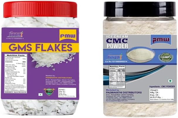 Pmw - Jar Pack - Combo Pack Of Gms + Cmc Power (100 Grams Each) - For Making Ice Creams