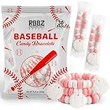 Baseball Candy Bracelets – Individually Wrapped Suckers 30 Count Bulk Value Pack – Baseball Party Favors - Kids Birthday – Sports Goodie Bag Candy – Team Treats for Baseball & Softball – Game Day Snacks - Pinata Filler