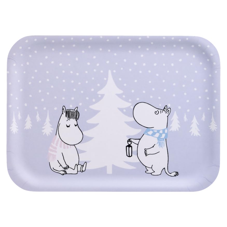 Plateau MOOMIN Chute de neige de Noël 27x20 cm idée cadeau idéal