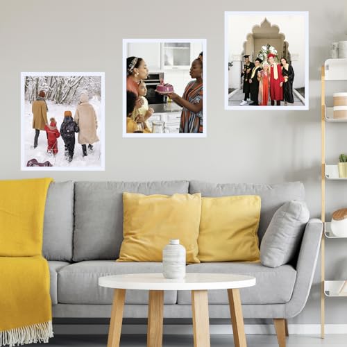 Image of JCJMY 18x20 Picture Frame White for Poster Photo Picture, Horizontal and Vertical Formats for Wall Hanging, 18 x 20 Wall Gallery Poster Photo Frame for 18 by 20 Photos Posters, White