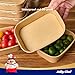 JOLLY CHEF 25 oz 50 Pack Paper Meal Prep Containers with Lids, Rectangular Disposable Food Containers, Brown Paper Bowls with Lids for Thanksgiving, Christmas, Parties
