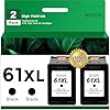 Cartucho de tinta negro 61XL de repuesto para HP 61 XL HP61 HP61XL (paquete de 2) funciona con Envy 5530 4500 2540 4630 4501 4502 4635 3050 2542 2541 3510 3512 5535 2514 1000 1010 1510 Impresora de