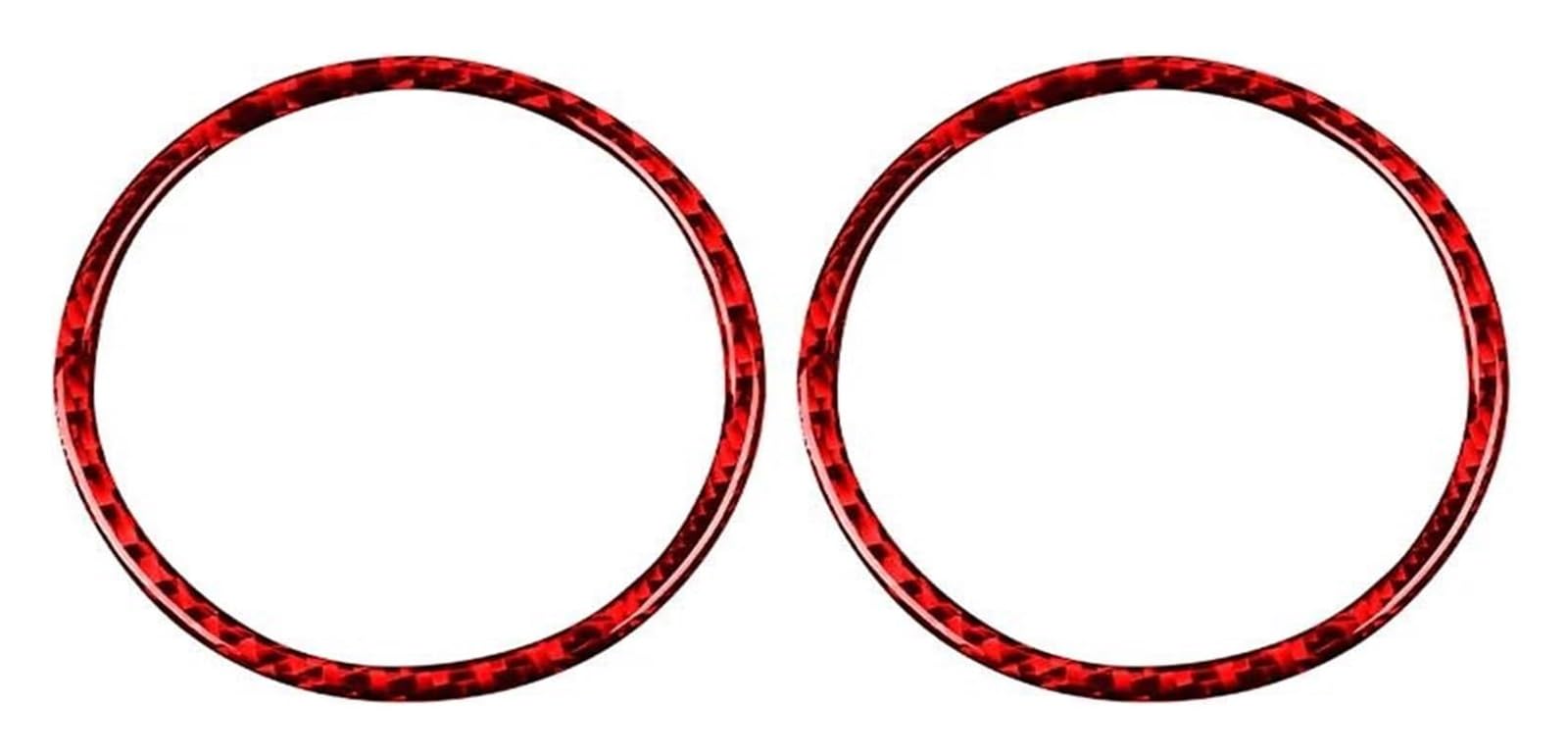 Decoration Interior Trim for Mustang GT 2015-2021 Auto Door Audio Speaker Decoration Frame Stickers Trim(Red)