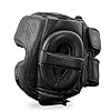 Sanabul Battle Forged Professional Boxing Headgear for Men | Martial Arts Taekwondo Kickboxing MMA Head Gear | Fighting & Sparring Helmet | Full-Face Protection (Black, Small)