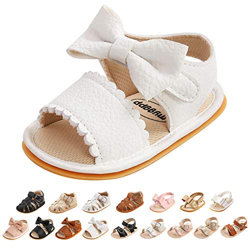 Unisex Baby Boys Girls Sandals Soft-soled Non-slip Infant Summer Flats Rubber Sole Shoes for Toddler First Walker