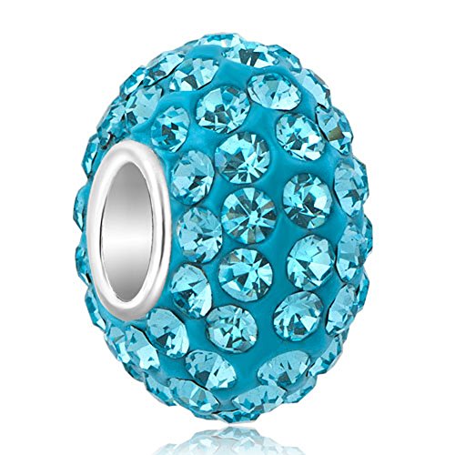 CharmSStory 925 Sterling Silver Birthday Gifts Jan-Dec Simulated Birthstone Charms Bead For Bracelet