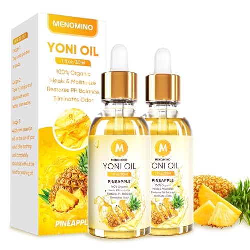 2 Pack Yoni Oil for Women - Organic Pineapple Feminine Oil Feminine Deodorant - pH Balance - Eliminates Odor - Yoni Moisturizer 100% Natural Essential Oil 1 fl oz/pc (Pineapple)