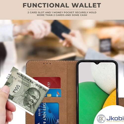 Image of Jkobi Flip Cover Case for Realme 12 Pro Plus | Realme 12 Pro (Stitched Leather with Magnetic Closure)