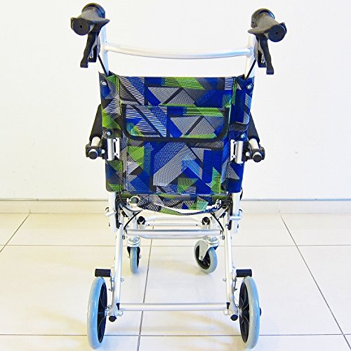 Amazon | カドクラ 簡易式介助車いす タッチ ブルーライム A502-AKBL