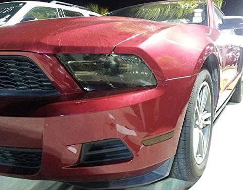 Precut Vinyl Tint Cover for 2010-2014 Ford Mustang Headlights (20% Dark Smoke)