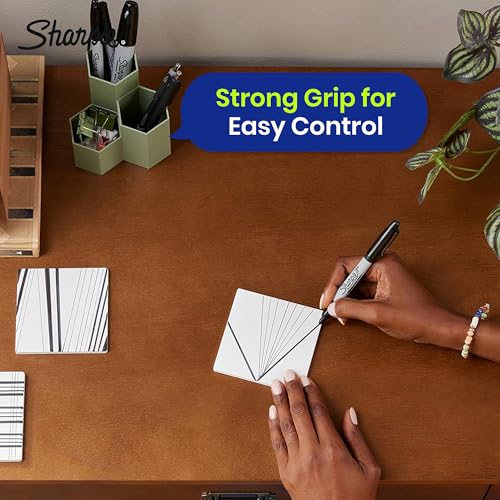 Marqueurs permanents double pointe Sharpie pour plastique et verre - 4